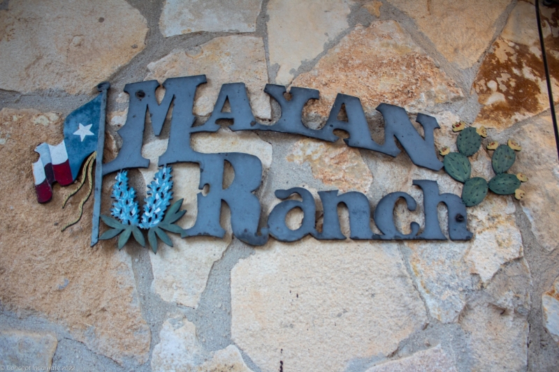 Mayan Ranch metal sign.