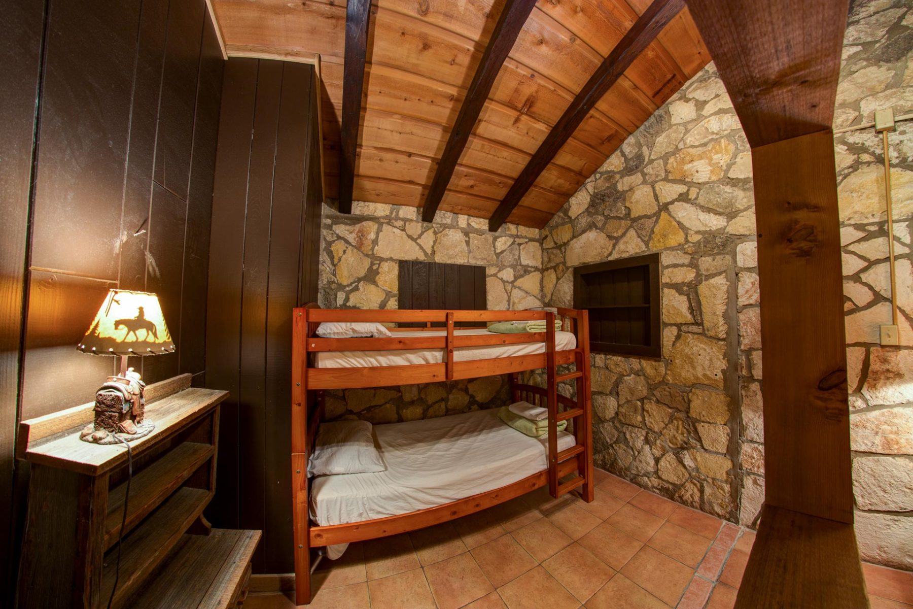 Bunk beds in cabin