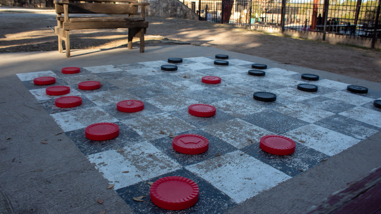 Large checkers ourdoors